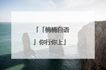 「楠楠自语」你行你上
