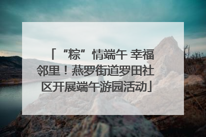“粽”情端午 幸福邻里！燕罗街道罗田社区开展端午游园活动