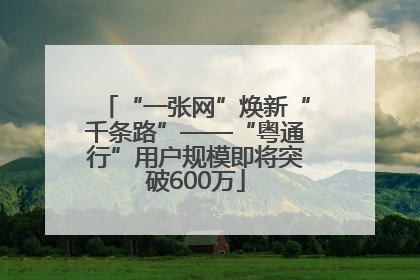 “一张网”焕新“千条路”——“粤通行”用户规模即将突破600万