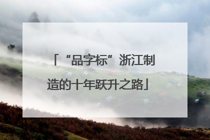 “品字标”浙江制造的十年跃升之路