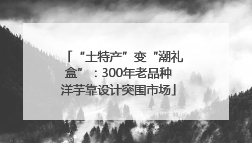 “土特产”变“潮礼盒”：300年老品种洋芋靠设计突围市场