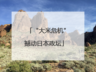 “大米危机”撼动日本政坛