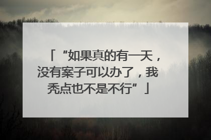 “如果真的有一天，没有案子可以办了，我秃点也不是不行”