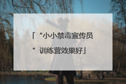 “小小禁毒宣传员”训练营效果好