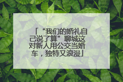 “我们的婚礼自己说了算”聊城这对新人用公交当婚车，独特又浪漫