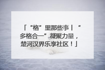 “格”里那些事丨“多格合一”凝聚力量，楚河汉界乐享社区！