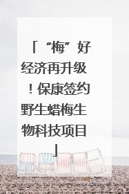 “梅”好经济再升级！保康签约野生蜡梅生物科技项目