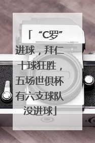 “C罗”进球，拜仁十球狂胜，五场世俱杯有六支球队没进球