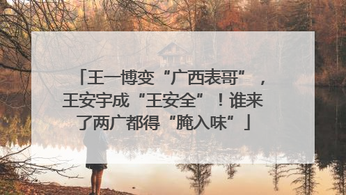 王一博变“广西表哥”，王安宇成“王安全”！谁来了两广都得“腌入味”