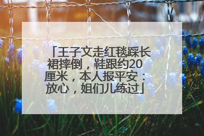 王子文走红毯踩长裙摔倒，鞋跟约20厘米，本人报平安：放心，姐们儿练过