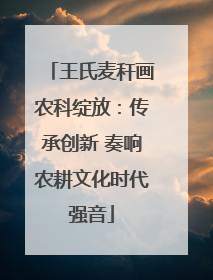 王氏麦秆画农科绽放：传承创新 奏响农耕文化时代强音