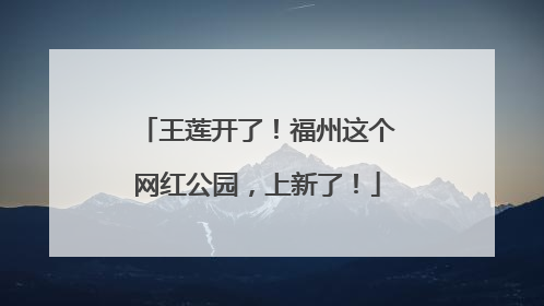 王莲开了！福州这个网红公园，上新了！