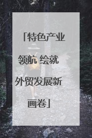 特色产业领航 绘就外贸发展新画卷