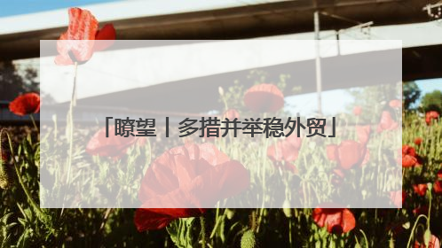 瞭望丨多措并举稳外贸