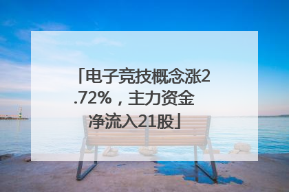 电子竞技概念涨2.72%，主力资金净流入21股