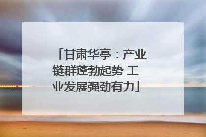 甘肃华亭：产业链群蓬勃起势 工业发展强劲有力