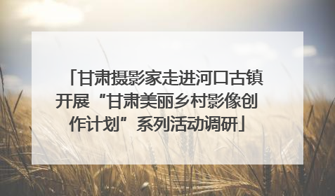 甘肃摄影家走进河口古镇开展“甘肃美丽乡村影像创作计划”系列活动调研