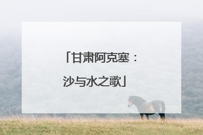 甘肃阿克塞：沙与水之歌