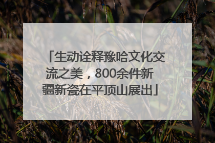 生动诠释豫哈文化交流之美，800余件新疆新瓷在平顶山展出