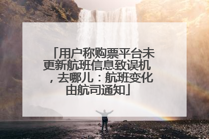 用户称购票平台未更新航班信息致误机，去哪儿：航班变化由航司通知
