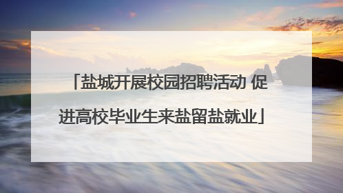 盐城开展校园招聘活动 促进高校毕业生来盐留盐就业