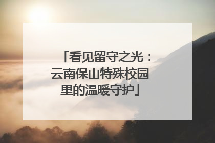 看见留守之光：云南保山特殊校园里的温暖守护