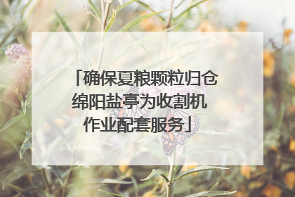 确保夏粮颗粒归仓 绵阳盐亭为收割机作业配套服务