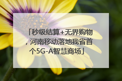 秒级结算+无界购物，河南移动落地我省首个5G-A智慧商场