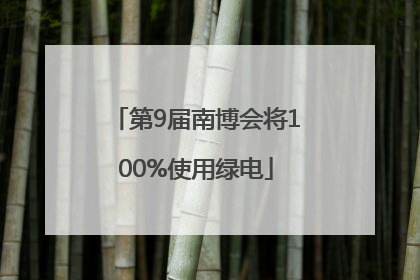 第9届南博会将100%使用绿电