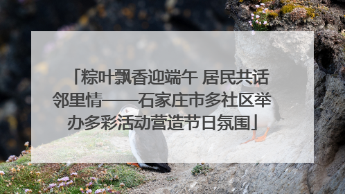 粽叶飘香迎端午 居民共话邻里情——石家庄市多社区举办多彩活动营造节日氛围