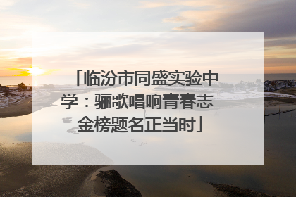 临汾市同盛实验中学：骊歌唱响青春志 金榜题名正当时