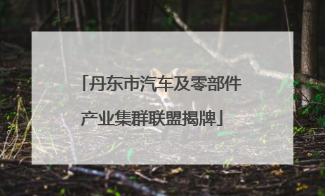 丹东市汽车及零部件产业集群联盟揭牌