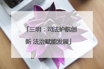 三明：司法护航创新 法治赋能发展