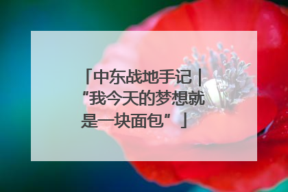 中东战地手记｜“我今天的梦想就是一块面包”