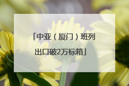 中亚（厦门）班列出口破2万标箱