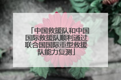 中国救援队和中国国际救援队顺利通过联合国国际重型救援队能力复测