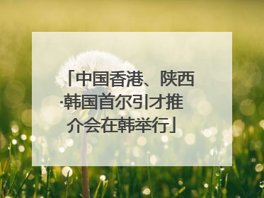 中国香港、陕西·韩国首尔引才推介会在韩举行