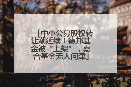 中小公募股权转让潮延续！德邦基金被“上架”，嘉合基金无人问津