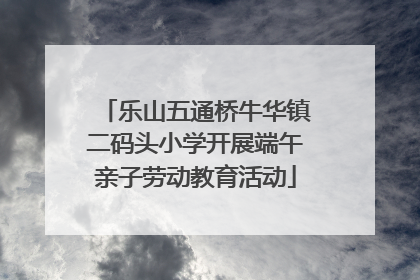 乐山五通桥牛华镇二码头小学开展端午亲子劳动教育活动