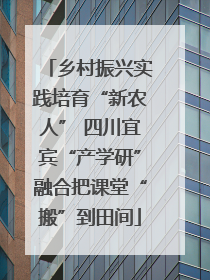 乡村振兴实践培育“新农人” 四川宜宾“产学研”融合把课堂“搬”到田间