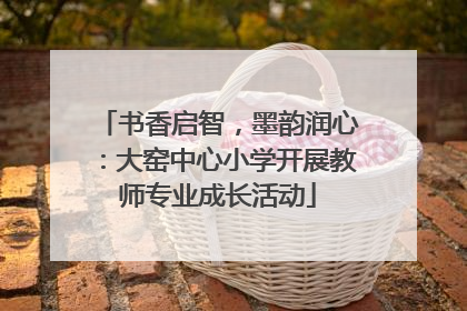 书香启智，墨韵润心：大窑中心小学开展教师专业成长活动