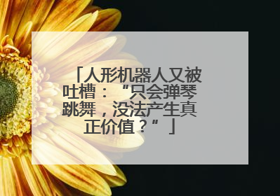 人形机器人又被吐槽：“只会弹琴跳舞，没法产生真正价值？”