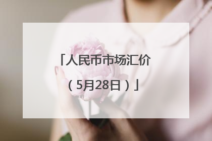 人民币市场汇价（5月28日）