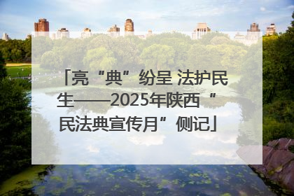 亮“典”纷呈 法护民生——2025年陕西“民法典宣传月”侧记