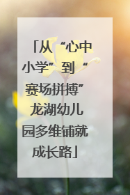 从“心中小学”到“赛场拼搏” 龙湖幼儿园多维铺就成长路