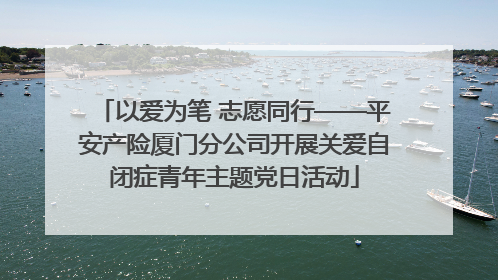 以爱为笔 志愿同行——平安产险厦门分公司开展关爱自闭症青年主题党日活动