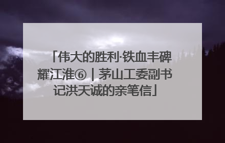 伟大的胜利·铁血丰碑耀江淮⑥｜茅山工委副书记洪天诚的亲笔信