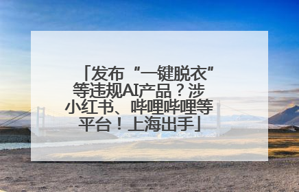 发布“一键脱衣”等违规AI产品？涉小红书、哔哩哔哩等平台！上海出手