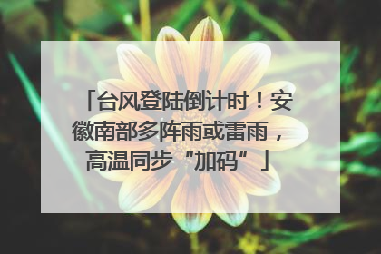 台风登陆倒计时！安徽南部多阵雨或雷雨，高温同步“加码”