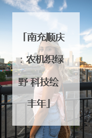 南充顺庆：农机织绿野 科技绘丰年